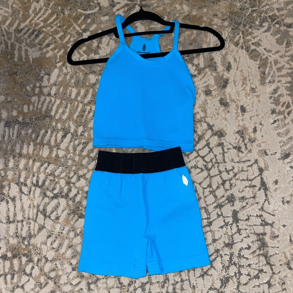 Free People Blue Athletic Shorts
